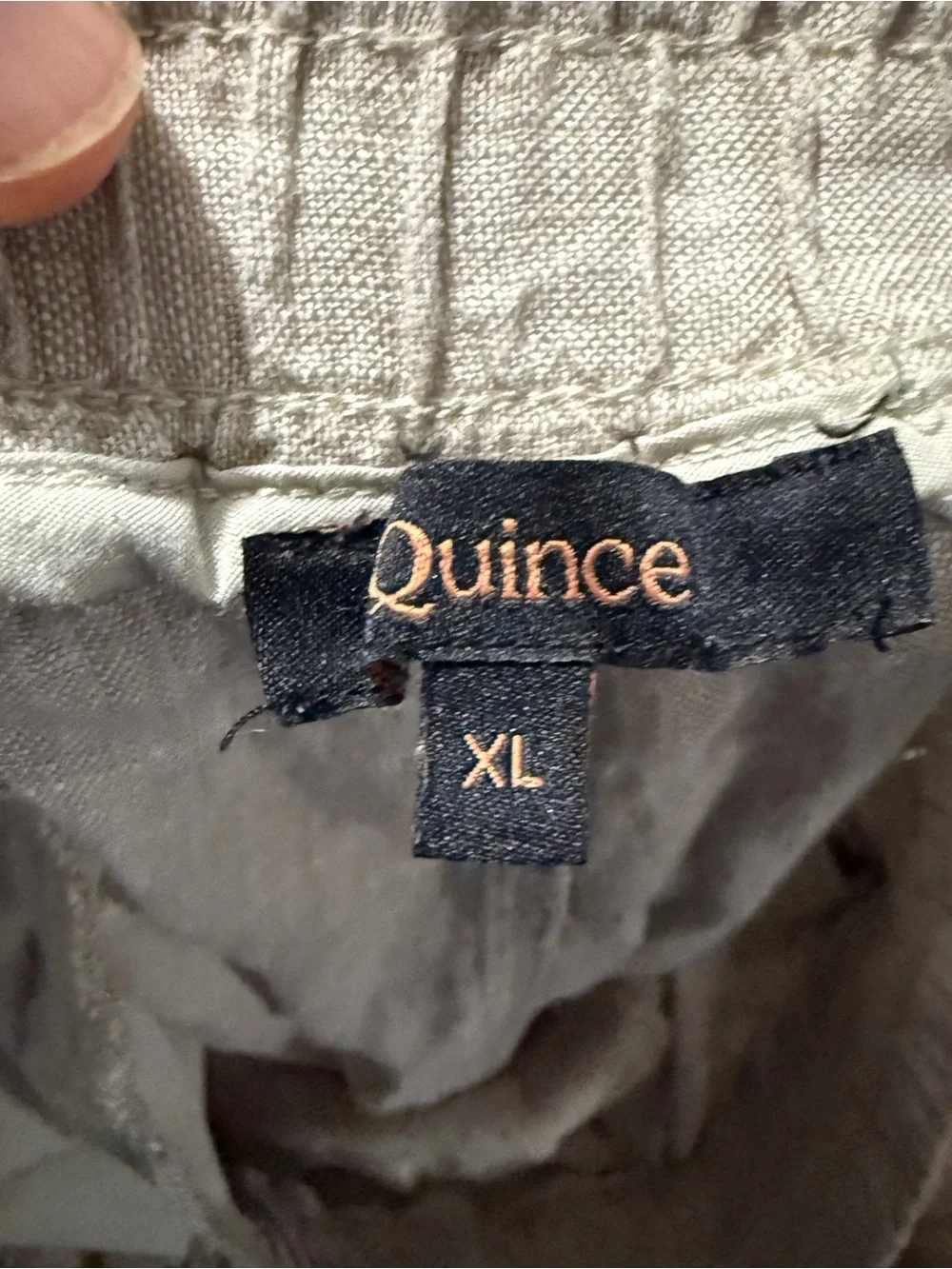Quince European Linen Wide Leg Pants Women's XL Pull On High Rise in Flax Wash